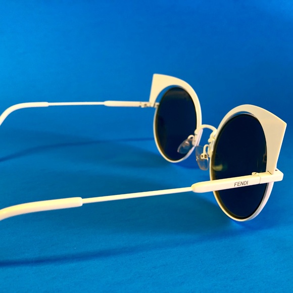 Fendi FF 0177/S White Cat-Eye Round Sunglasses main image 7